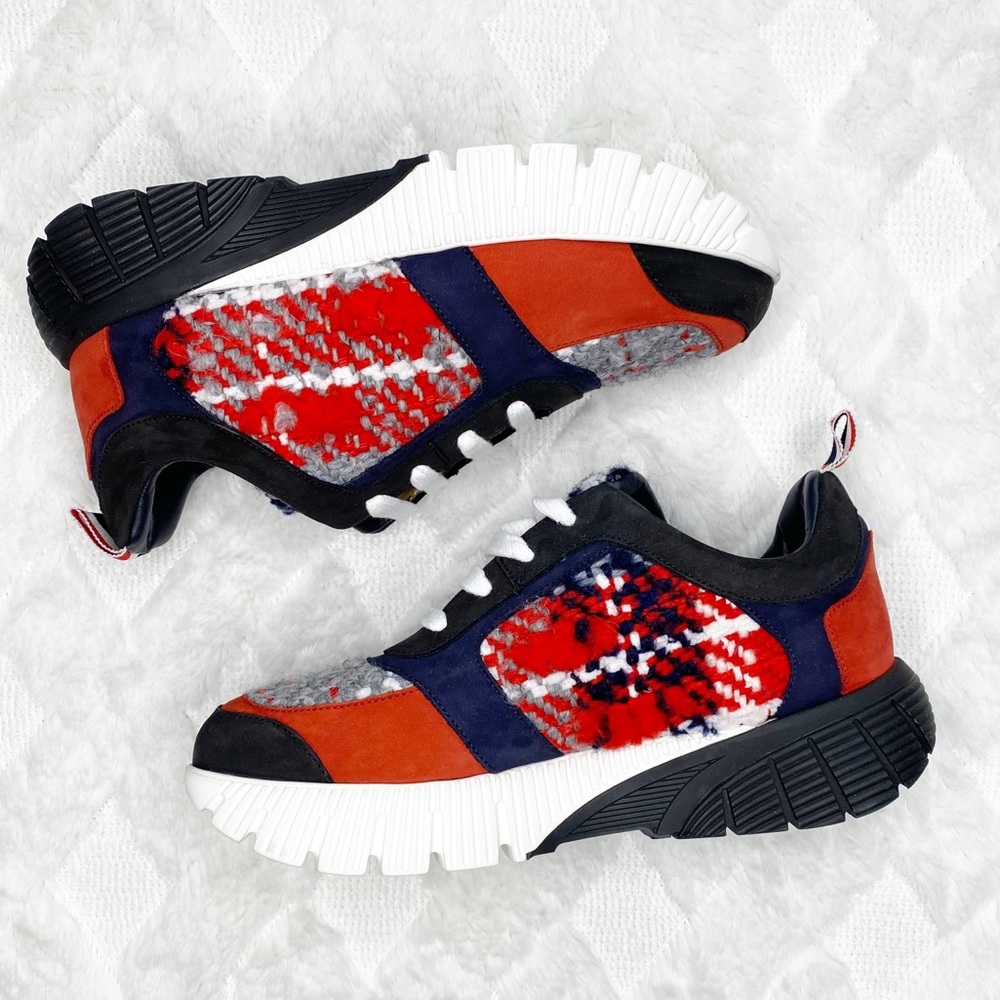 THOM BROWNE tartan tweed runner -New - Picture 2 of 8